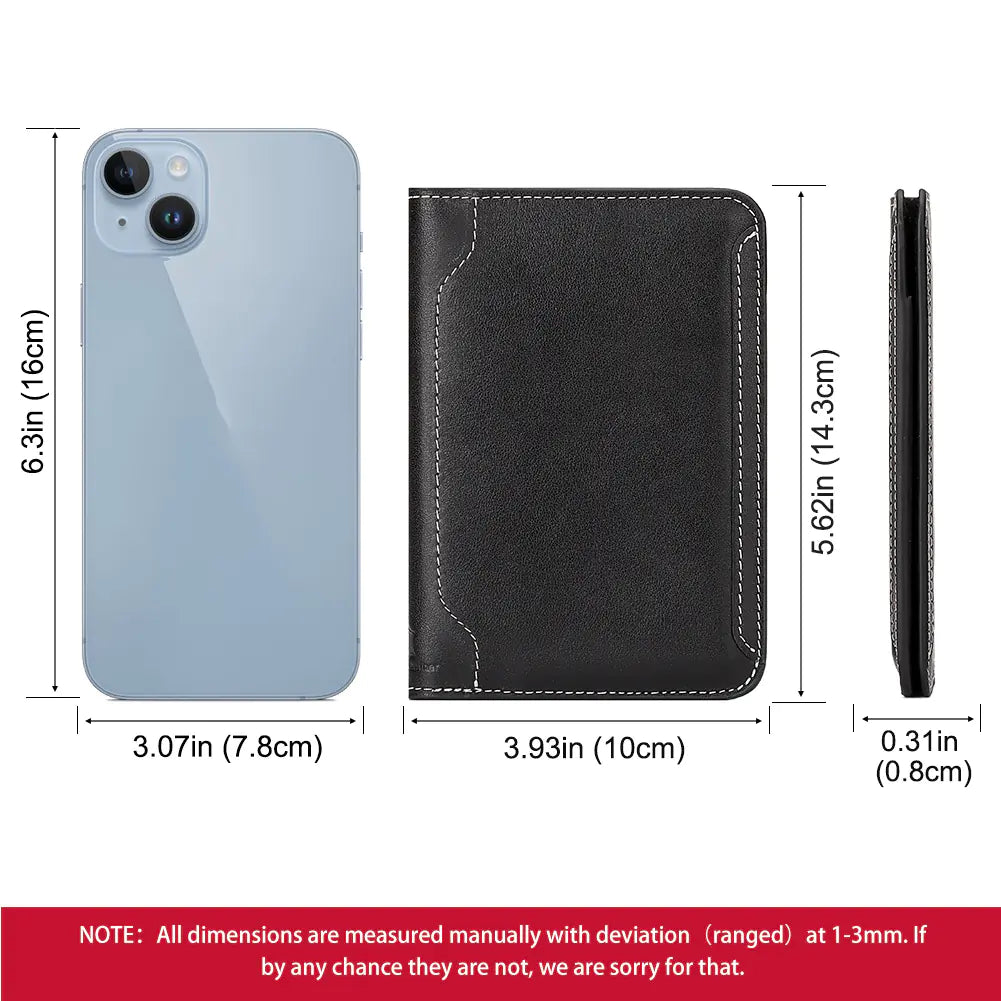 Genuine Leather Travel Passport Holder for Documents