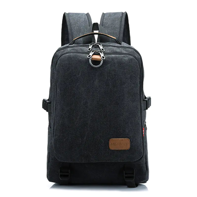 Retro Canvas Backpack - Fashionable Casual Style