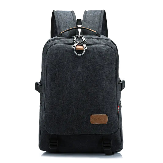 Retro Canvas Backpack - Fashionable Casual Style