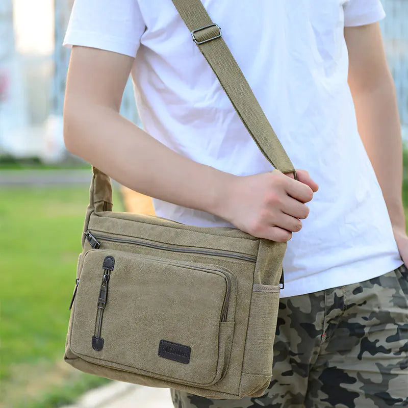 Canvas Crossbody Bag for Travel and Daily Use