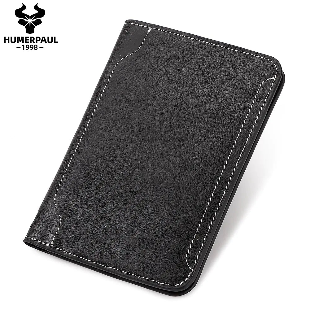 Genuine Leather Travel Passport Holder for Documents