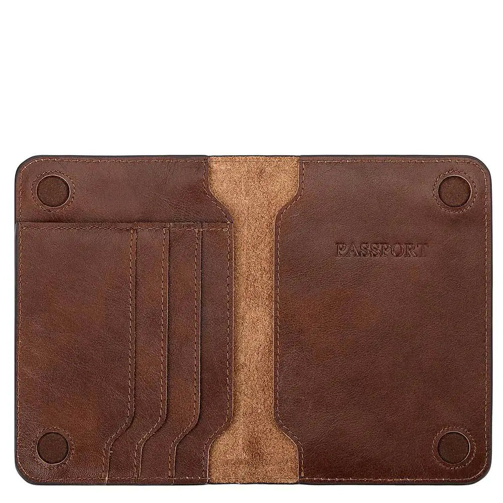 Genuine Leather Travel Passport Holder for Documents