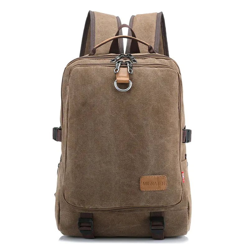 Retro Canvas Backpack - Fashionable Casual Style