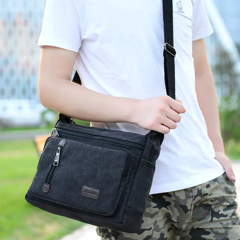 Canvas Crossbody Bag for Travel and Daily Use