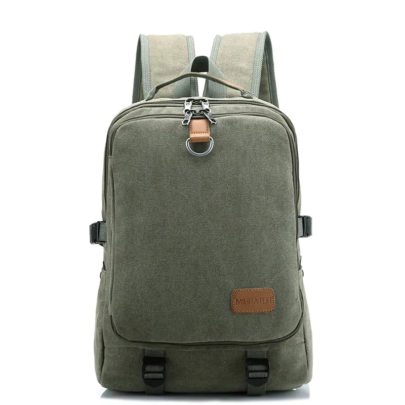 Retro Canvas Backpack - Fashionable Casual Style