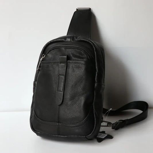 Leather Chest Bag for Outdoor Sports Activities