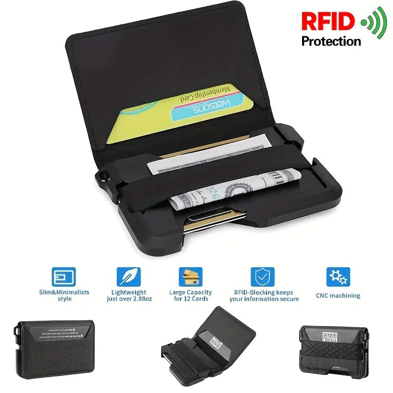 Slim Metal Leather Wallet